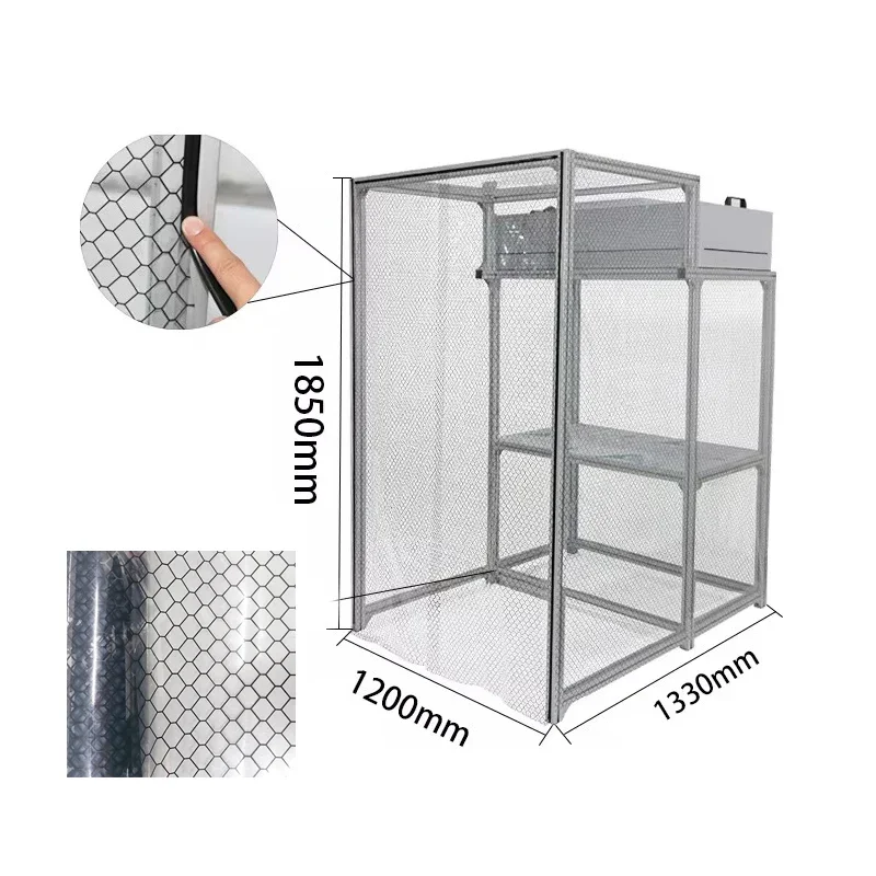 New Dust-free Studio Transparent Mesh Curtain Removable Clean Room Isolation Film Dust-free Workbench Anti-static PVC Film Tools