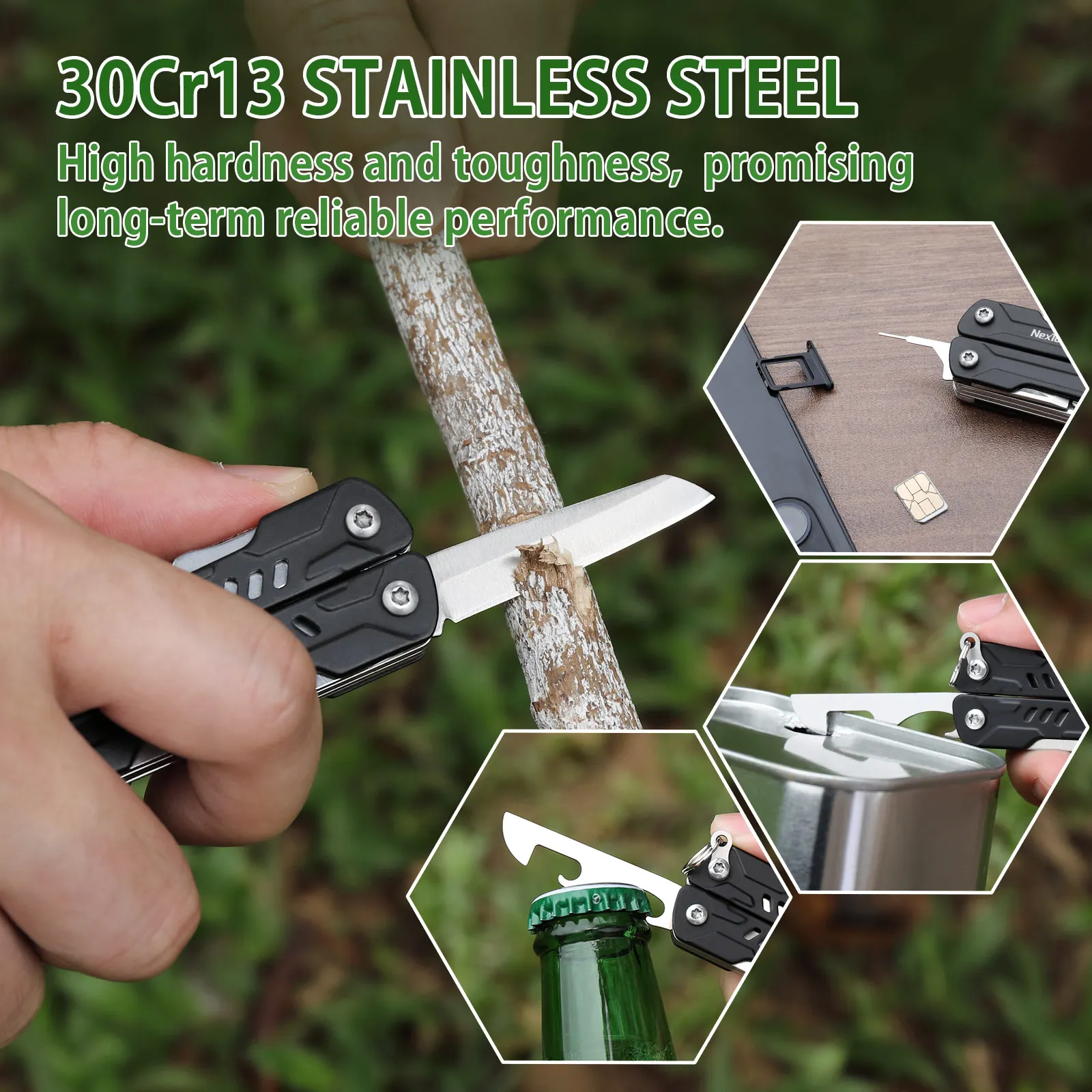 NexTool 11 In 1 Mini Sailor Pliers Multi Tool Folding Scissors Screwdriver Portable EDC Outdoor Equipment Hand Tool Pocket Knife