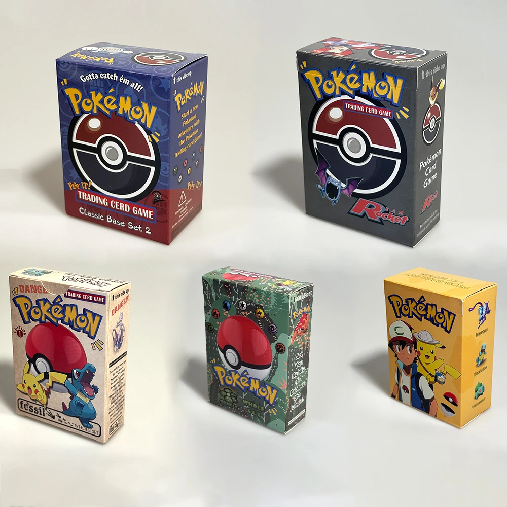 PKM مجموعة كاملة قاعدة مجموعة قاعدة كلاسيكية فريق صاروخ الغابة الأحفوري PTCG لعبة جمع بطاقة الوكيل ورق مقوى لعبة اللعب البوكيمون #3