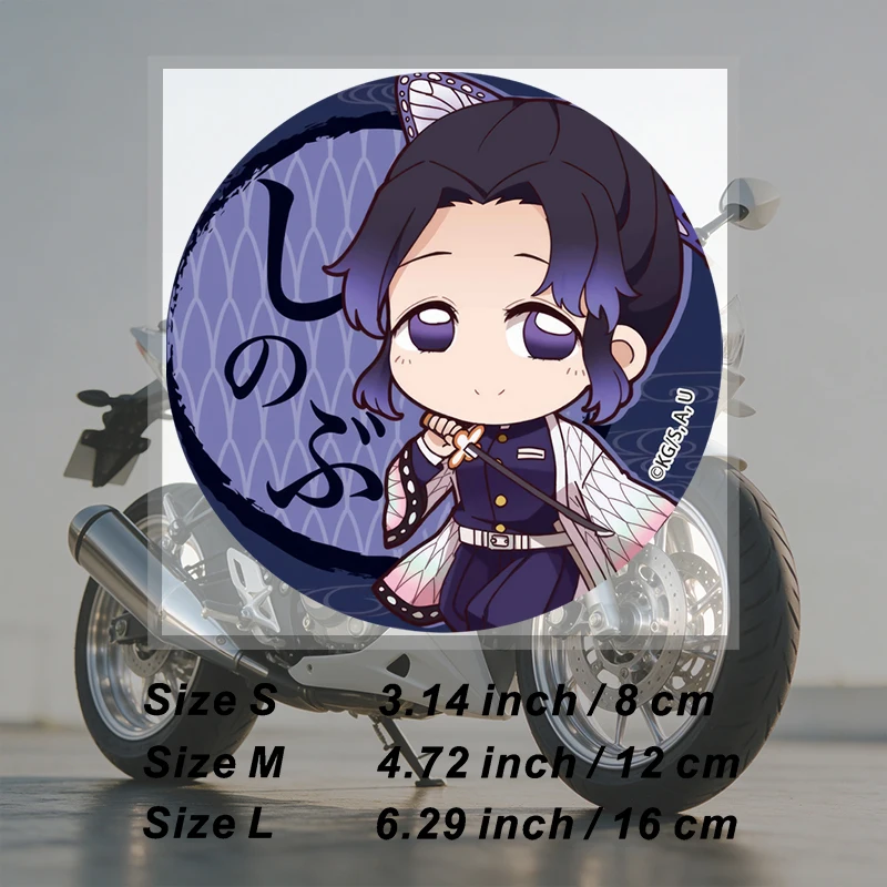 Car Stickers Chibi Anime Kawaii Character Vinyl Decal Waterproof Die Cut for Bumper Motorcycle Car Body Exterior Auto Decor