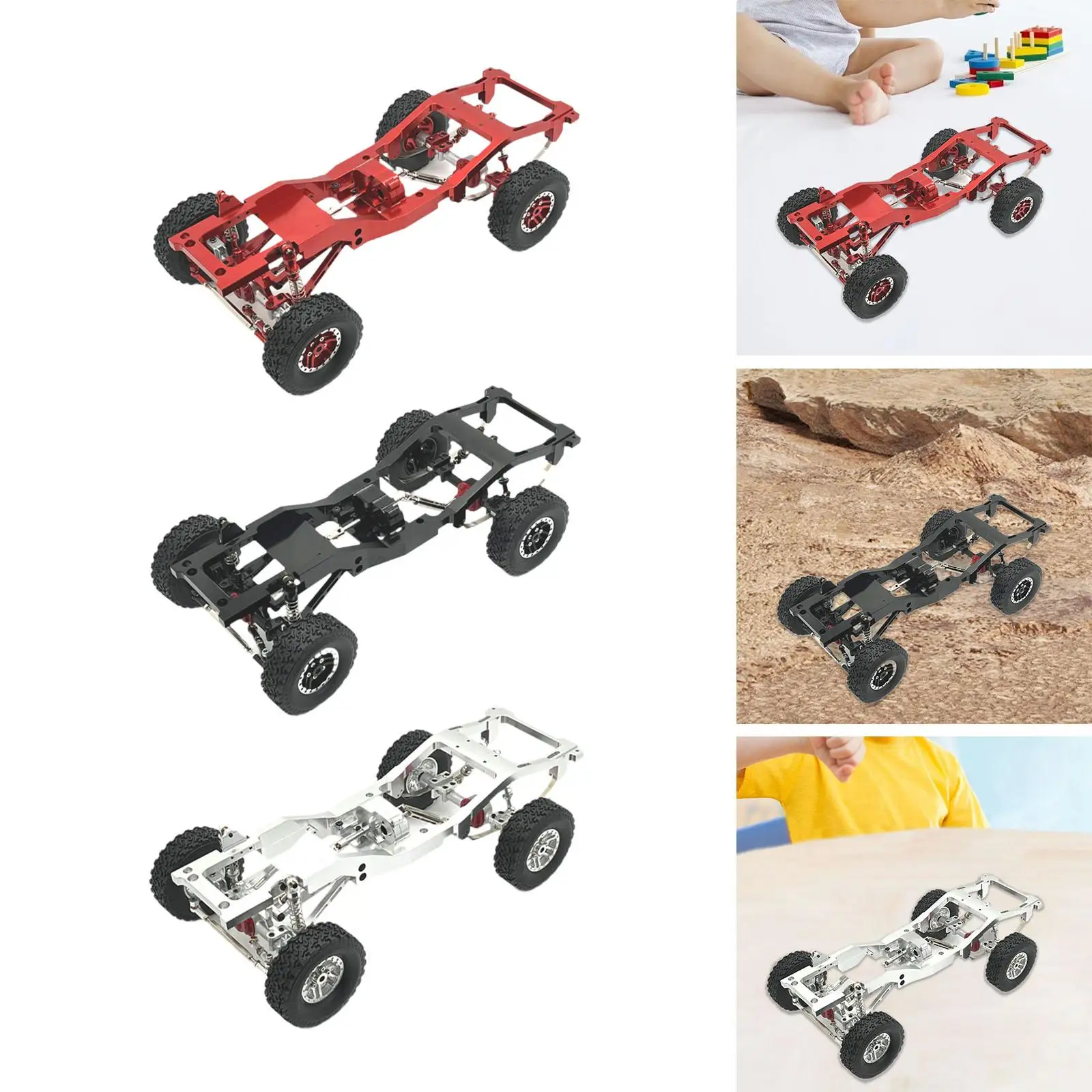 1/12 RC Parti di Automobili Assemblaggio Telaio Auto FAI DA TE Stampo di Ricambio Parti di Veicoli Facile da Installare RC Auto Forniture per LC79 MN82 RC Veicolo