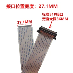 1Pcs/lot original LVDS-4K 51P single card screen cable is suitable for LCD screen interface width of 27.1MM such as LG SAM