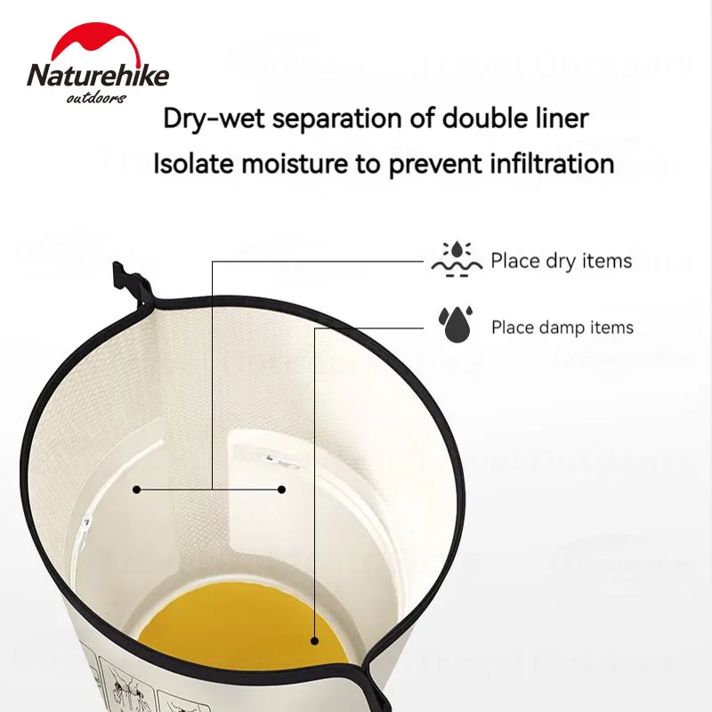 Naturehike Waterdichte Rugzak 10/15/20L Zwemtas Droog Nat Scheiding Opbergtas voor Outdoor Strand Vissen Drifting PVC