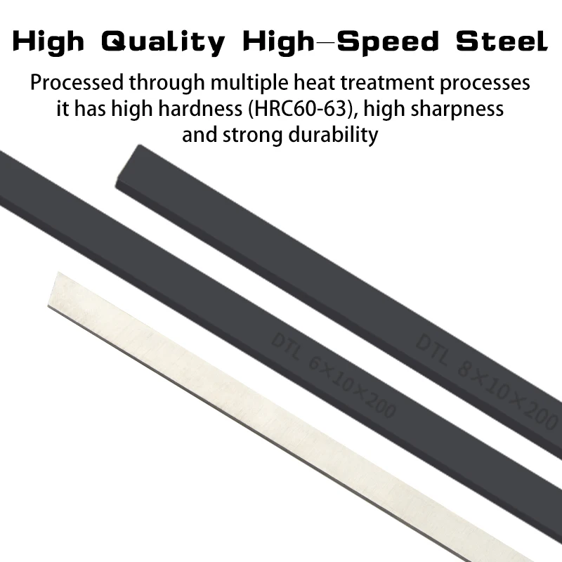 1PCS high speed steel white steel knife lath DIY strip quenched steel hardness precision stamping material 1.5*8*200 10*12*200