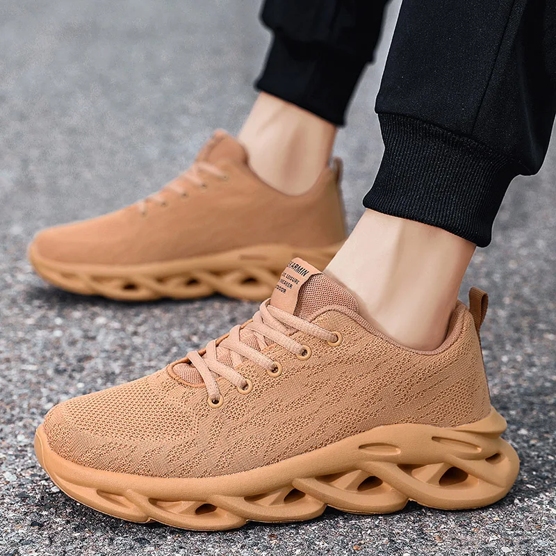 Mens Walking Shoes Solid Color Sneakers Men Outdoor Lightweight Breathable Multi-sports Training Shoe Platform