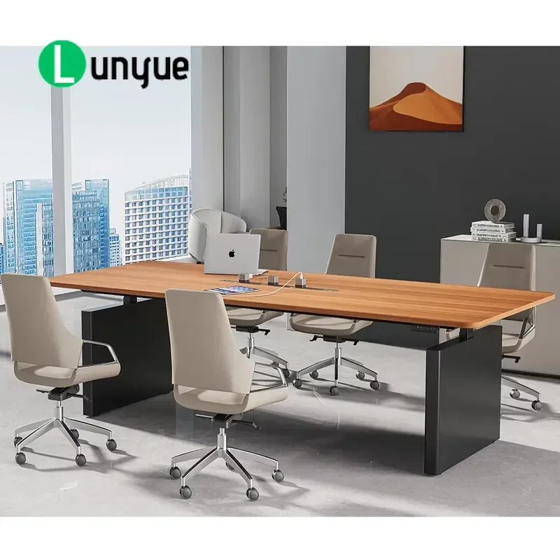 Luxury Wooden Modular Conference Table Expandable Large Office Desk High End Meeting Room Furniture for Business