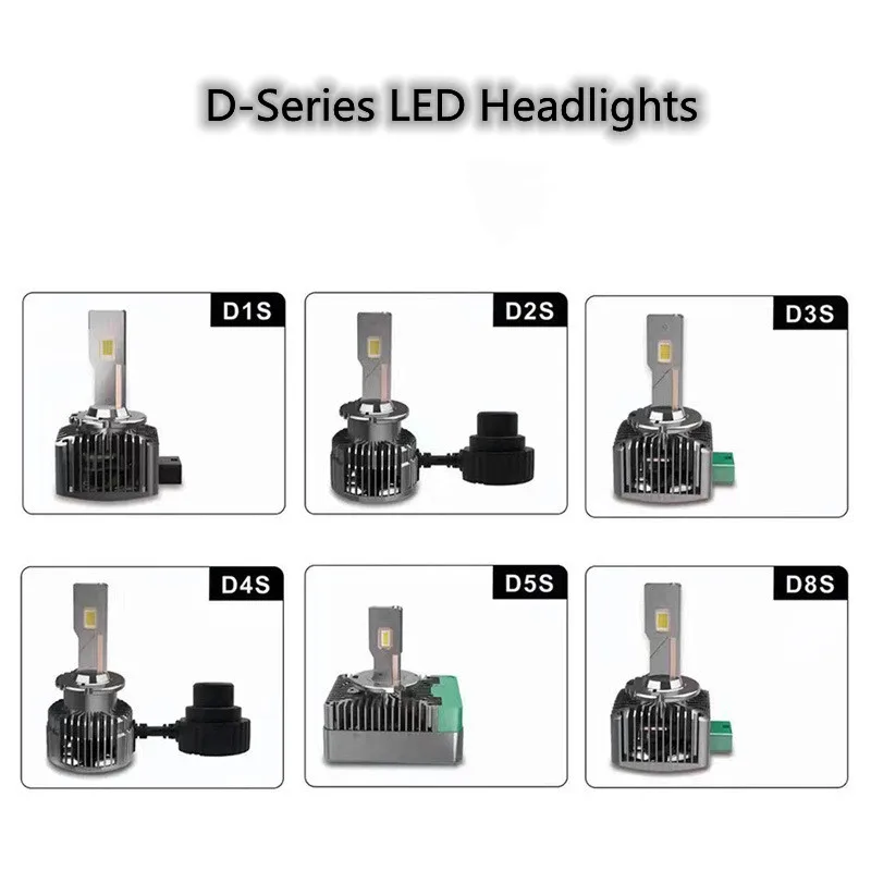 2PCS Car Light Source D1S D4S D2S LED Headlight D3S D1R D2R D3R D4R D5S D8S Bulb 11W 32000LM Kit Replace HID Lamps for Car