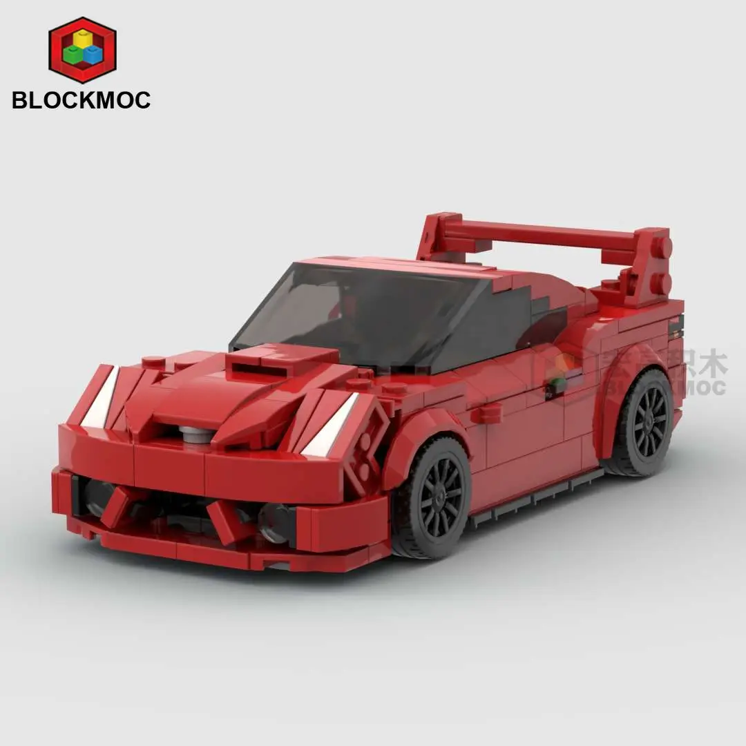 MOC Brick ToyotaCelica Celica Racing Sports Car Technical Vehicle Speed Champion Racer Building Blocks Garage Toys for Boys Gift