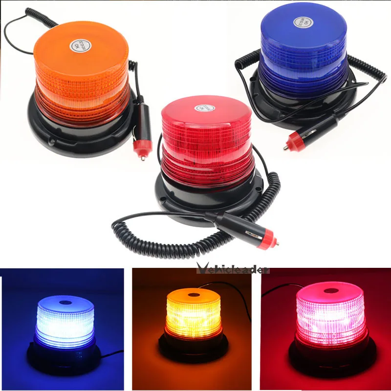 12/24V LED Auto Warnung Strobe Licht Notfall Rotierenden Traffice Anzeige Polizei Blinkende Leuchtfeuer Orange Blau Rot flash