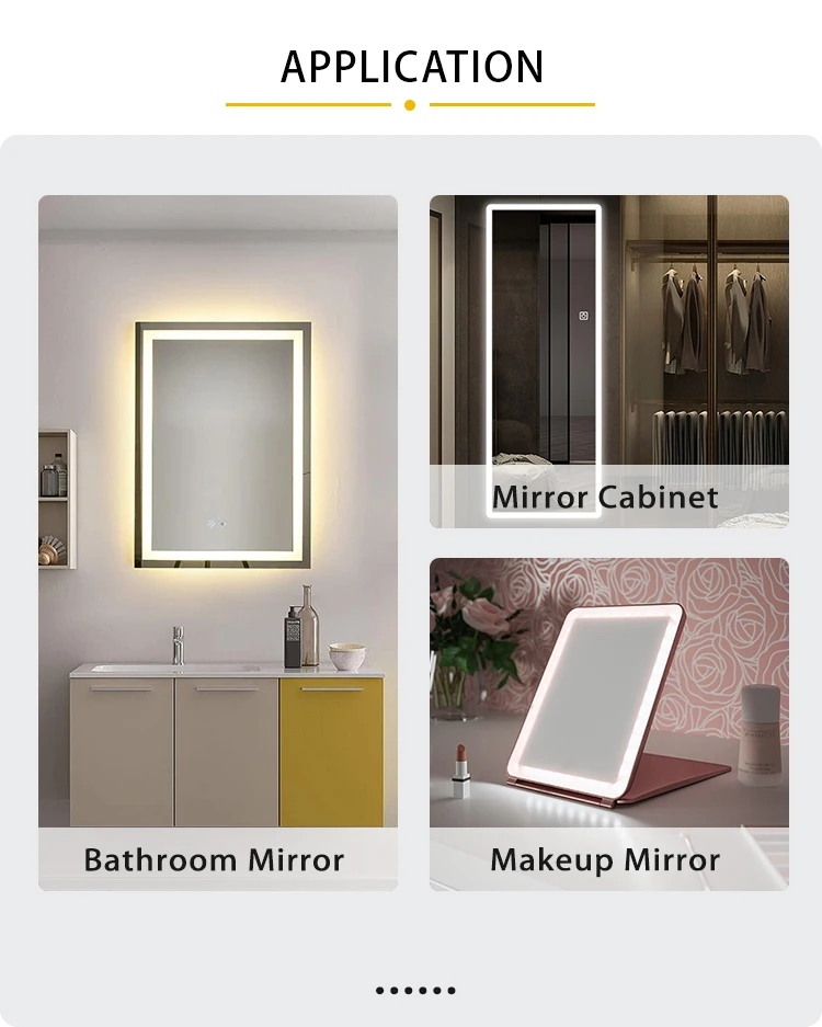 LED-Spiegel Smart 12V 3A 36W Make-up-Badezimmerspiegel Dimmer Beleuchteter Einfarbiger Ein-Touch-Sensor-Schalter – Detail 7
