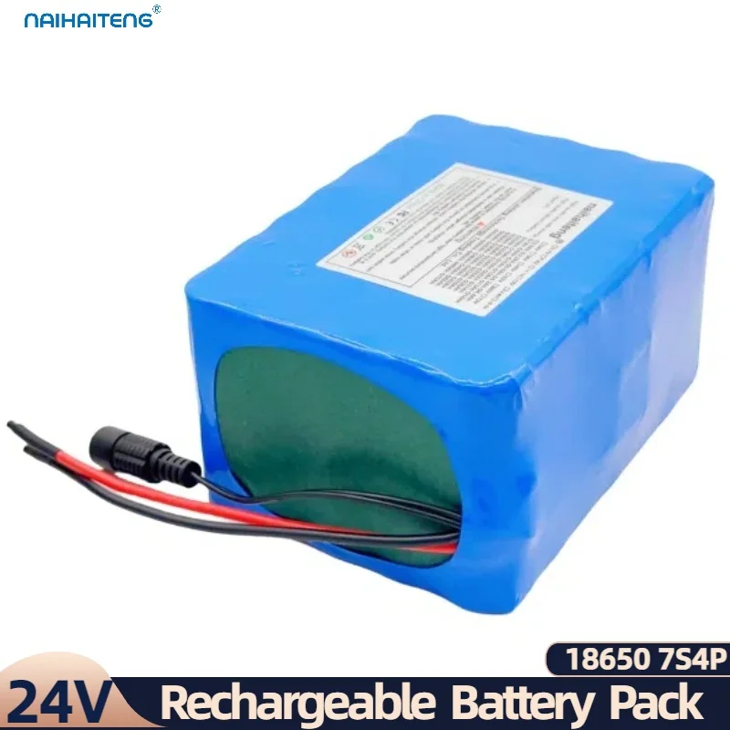 24V 29.4V 10Ah 14Ah 18650 7S4P Rechargeable Li-ion Battery Pack For E Bicycles Wheelchairs Below 500W New Customizable