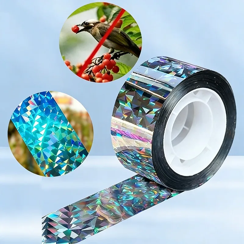 50/80M Reflective Bird Repellent Fright Tape Anti-bird Laser Flashing Tape Double-sided Deter Pigeons Crows Birds Ribbons