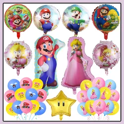 Cartoon Super Bros Birthday Party Decor Marios palloncini in lattice di elio Baby Shower Peach Princess Party Supplies regali giocattolo per bambini