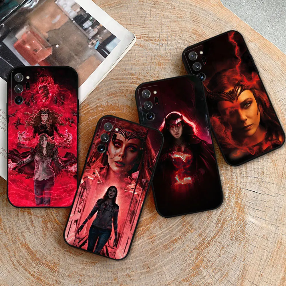 Marvel Wanda Scarlet Witch Case For Samsung Galaxy A15 A14 A13 A06 A05S Note 20 Ultra Pro M62 M54 M51 A80 A70 A50 5G Black Cover