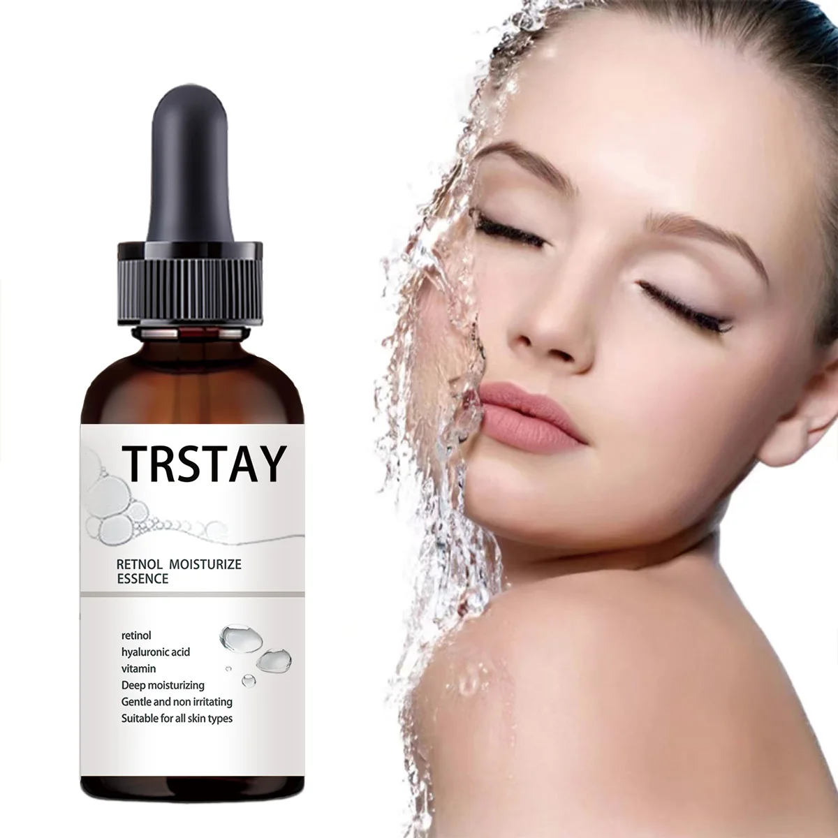 TRSTAY retinol squalene essence brightens skin tone, moisturizes, reduces dullness and tightens skin