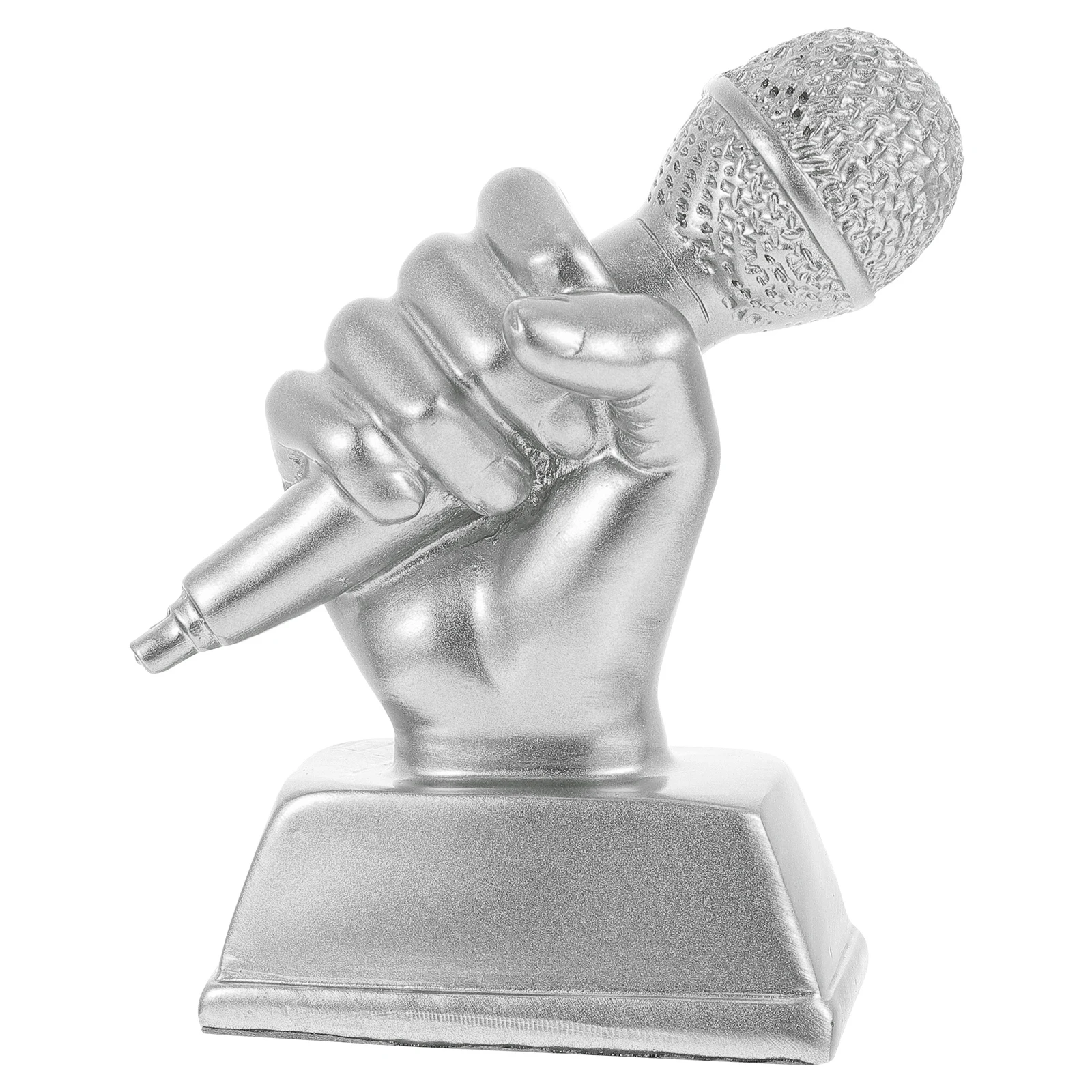 

Music Trophy Ornaments Microphone Medal Award Large Silver Themed Party Decorations Kid Gifts