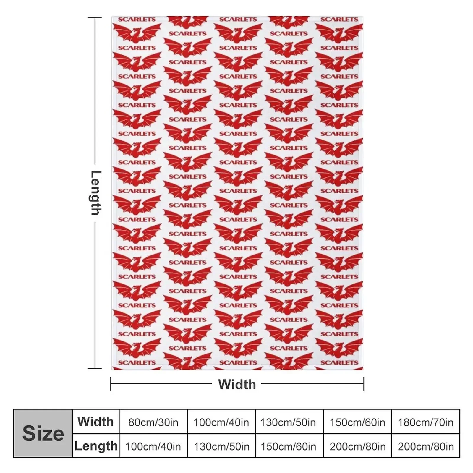 Scarlets Icon Throw Blanket couch cozy soft plush fuzzy picnic outdoor blanket