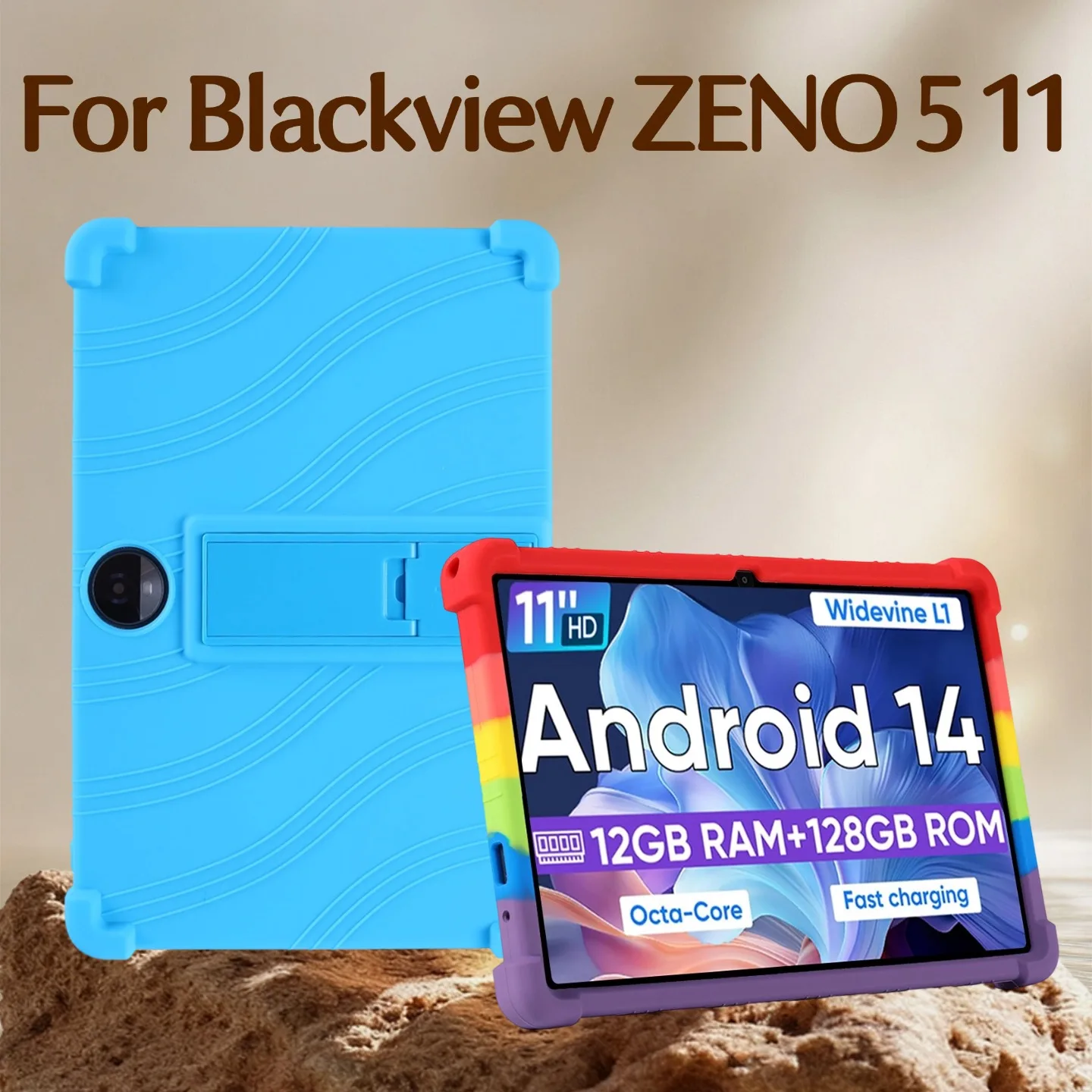 For Blackview ZENO 5 11 inch Silicone case ,4 Corners Thicken Shockproof Soft Silicone Tablet Cover  [Kids Friendly]