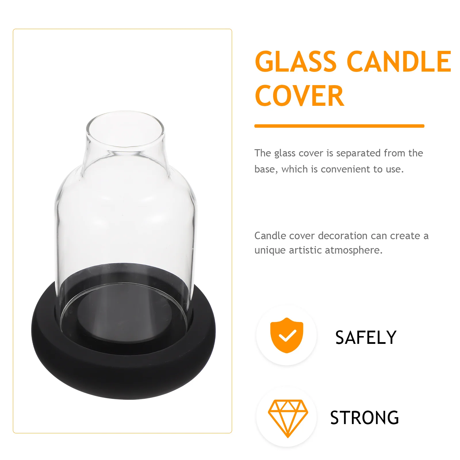 

Glass Holder Dome Clear Windproof Aromatherapy Candleholder Wedding Party Table Decor Indoor Outdoor Use