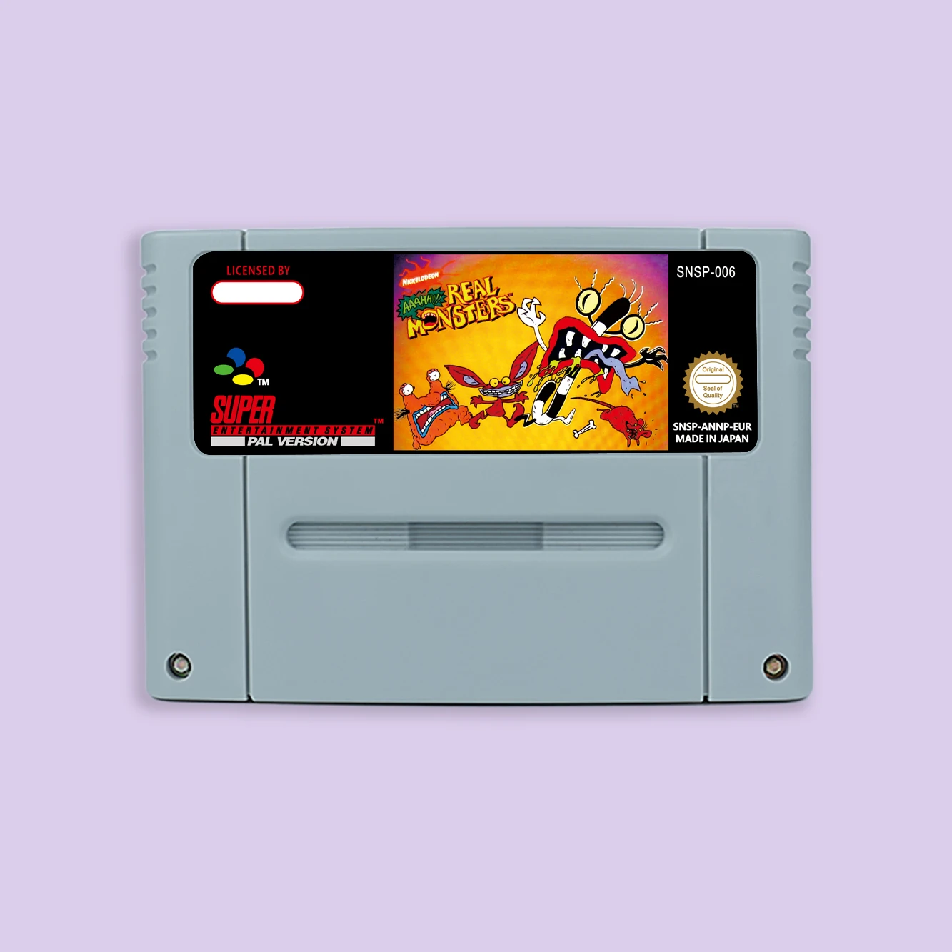 Aaahh!!! Real Monsters 16 Bit Action Game Card for USA NTSC EUR PAL Version SNES Video Game Console