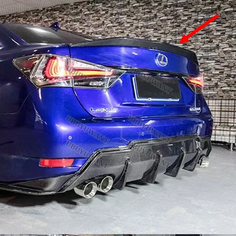 Rear Trunk Spoiler For LEXUS GS GS350 GS300 GS450  2013 - 2016 High Quality CARBON FIBER Car  Tail Wing Lip