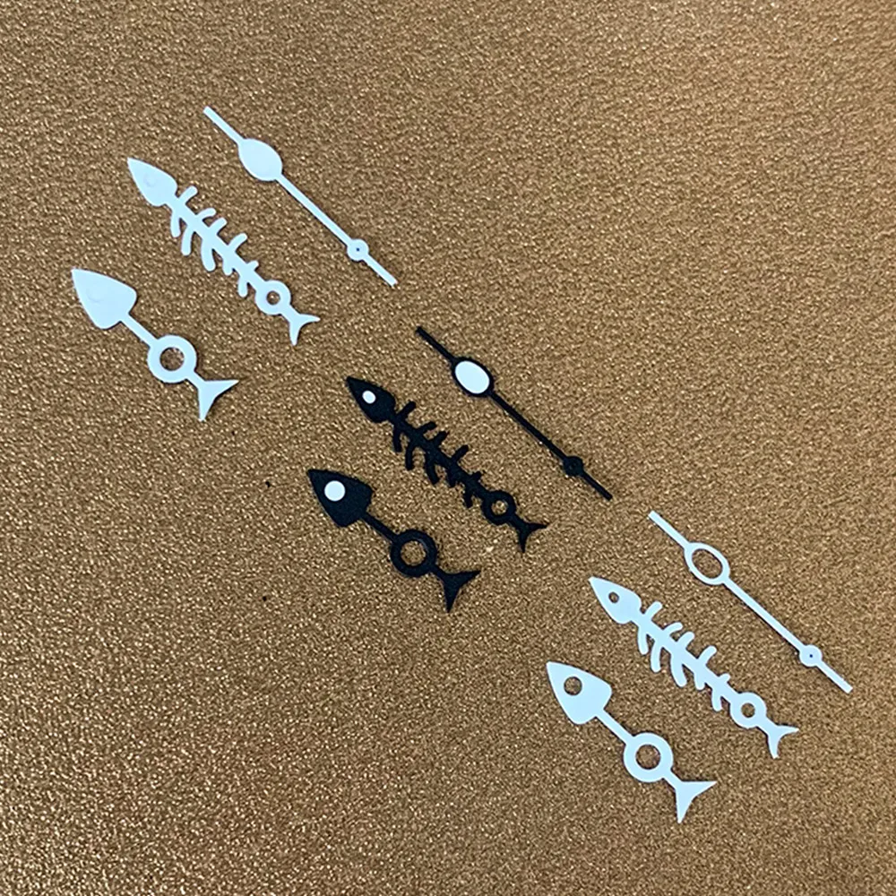 1Set White Luminous 3-Pointer Watch Hand Set for NH35/NH36/4R/7S, Glow in Dark Upgrade for Watch Modification