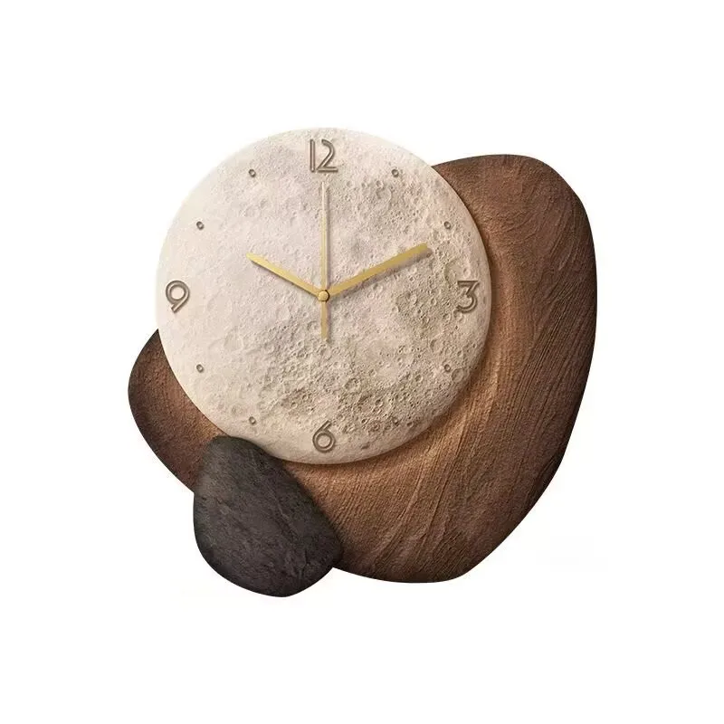Wooden Indoor Wall-mounted Clock for Living Room, Dining Room and Kitchen. Wall Decoration Item. Creative Silent Clock.