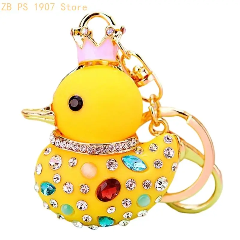 Duck Bag Charm Keyring with Glossy Finish and Clip for Purses, Keys, Backpacks, Handbags and Daily Bags 55KA