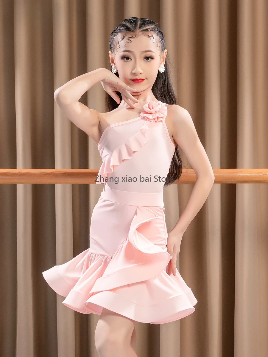 

Latin Dance Dress Girls Kid Cha Cha Tango Rumba Dance Clothes Competition Ballroom Dance Dresses Girls Performance Costume Child