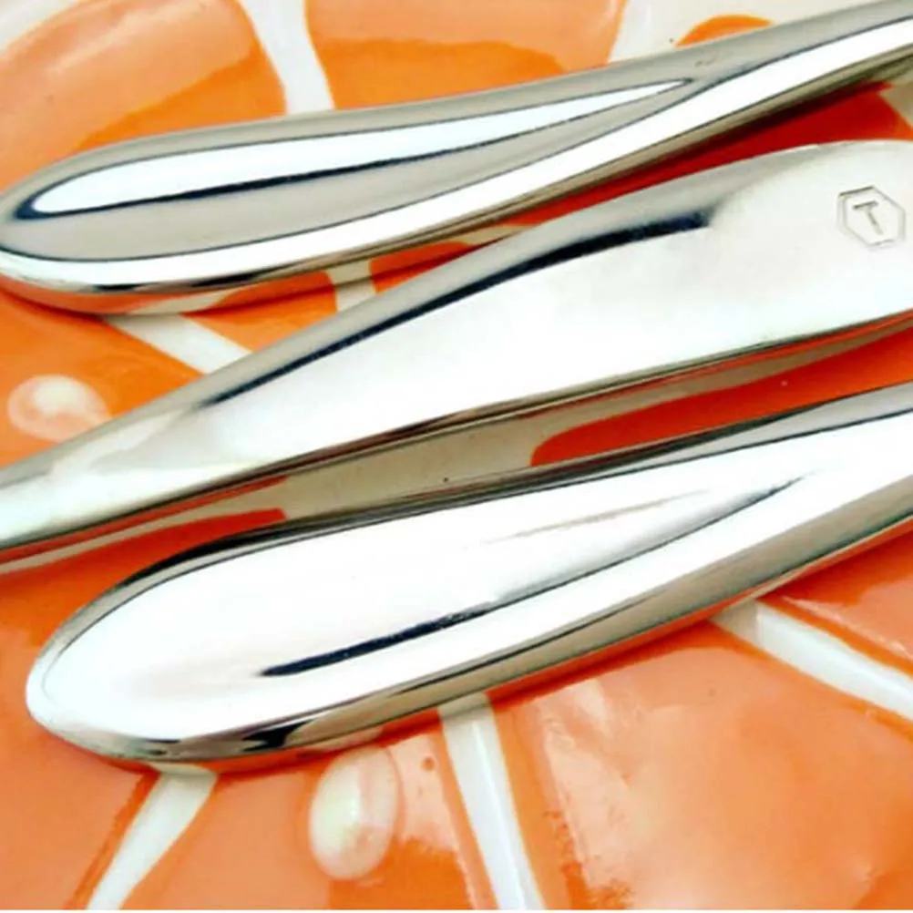 

3pcs Stainless Steel Fruit Forks Dessert Party Appetizer Picks Cupcake Food Picks Kitchen Gadget Bar Cafe Hotel Beach Use Silver