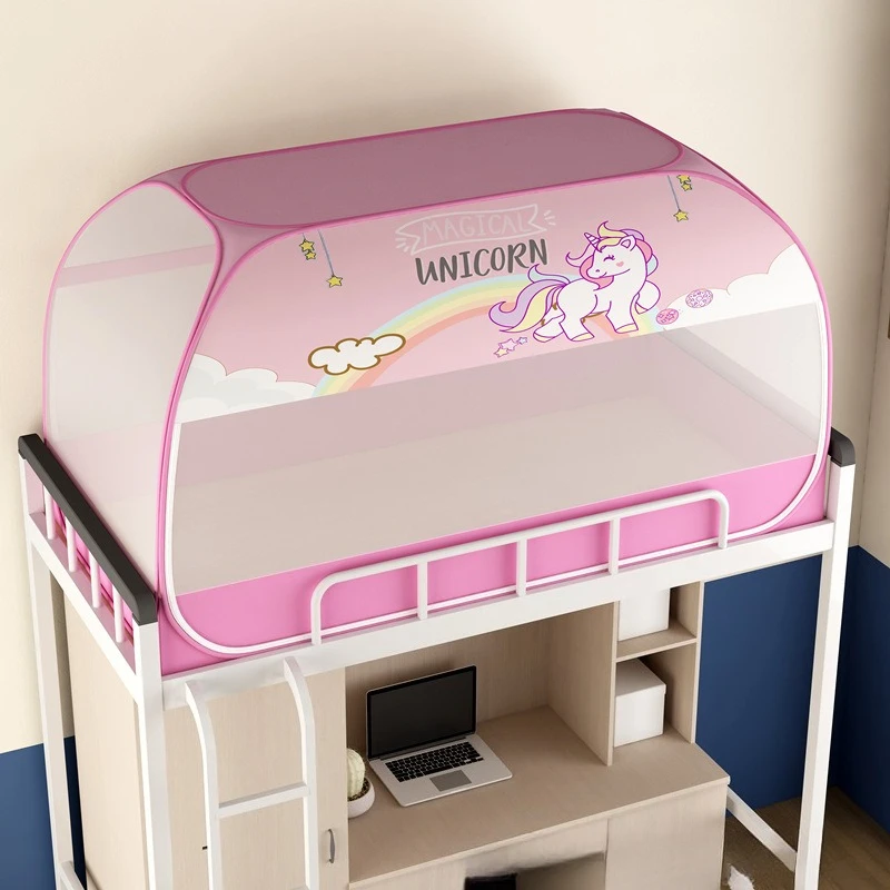 Mosquito Net for Bunk Bed, 90cm Single Bed Tent with Bottom, Pop Up Canopy, Dormitory Essential Anti Mosquito Protection