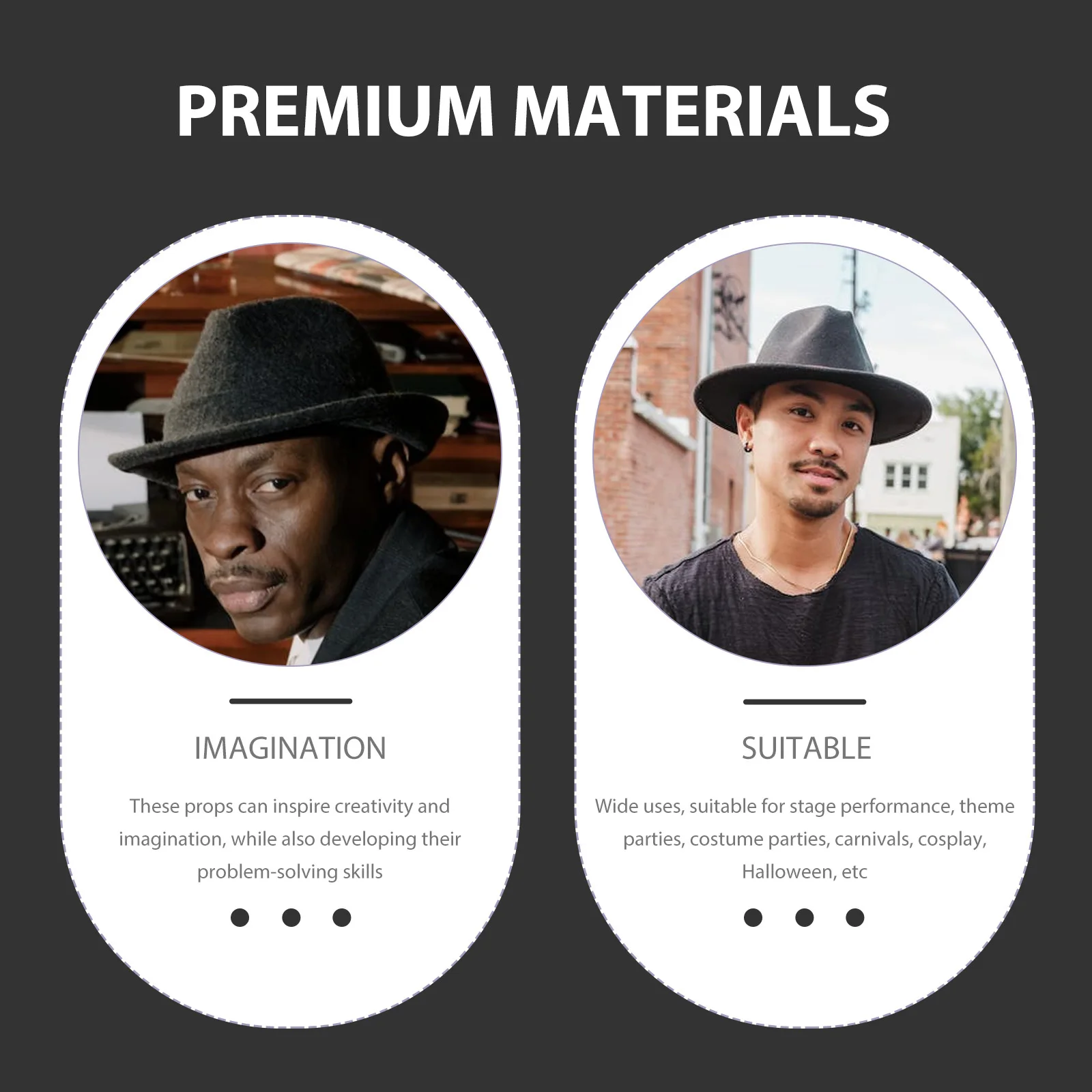 Schicker Detektiv-Cosplay-Hut, Fliege, Rollenspiel-Requisiten, die Versorgung für Bühne, Halloween, Party, Detektiv-Rollenspiel-Requisiten durchführen