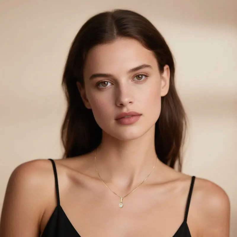 RAPRGOLD كامل مويسانيتي الصلبة هندسية قلادة قلادة للنساء S925 فضة سلسلة الترقوة مجوهرات هدايا Collares