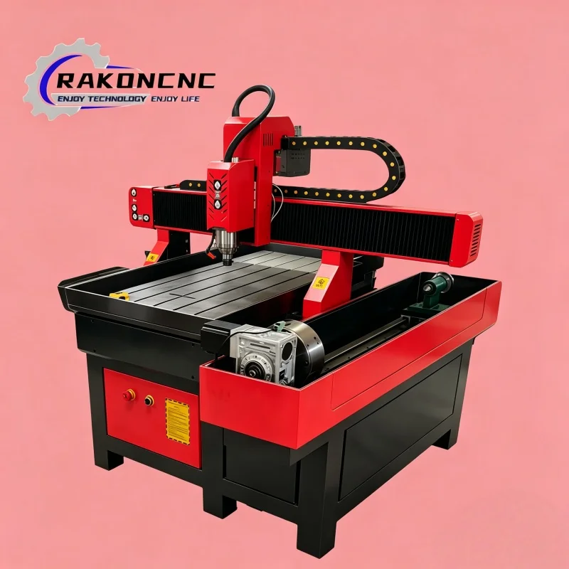 Economy Cnc Router 4 Axis Rotation Axis Woodworking Tools 6090 Desktop Kitchen Furniture Cutting Engraver Professional Sale