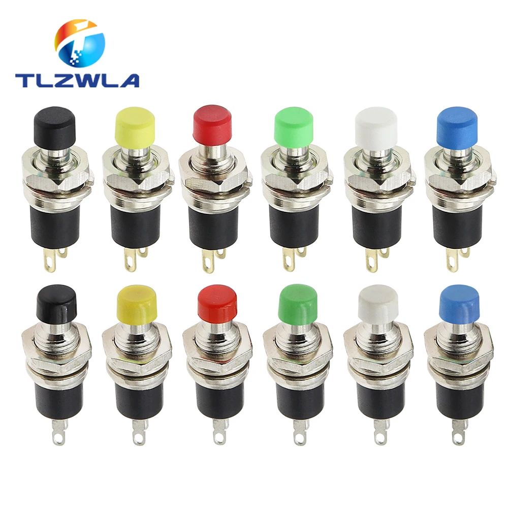 100PCS PBS-110 7MM Momentary Push Button Switch Press The Reset Switch Momentary ON OFF Push Button Micro Switch Normally OpenNO