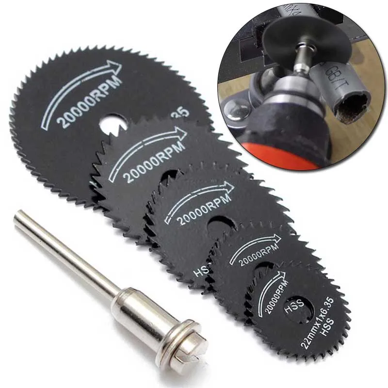

Black Saw cutters Blade Cutting Disc HSS High Speed Steel Rotary Tool Woodworking Circular Orbital Parts Plastic