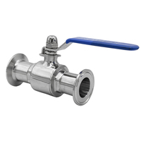 19/25/32/38/51/63mm 304 Stainless Steel Sanitary Ball Valve Tri Clamp Ferrule 50.5/64/77.5 mm For Homebrew Diary Product