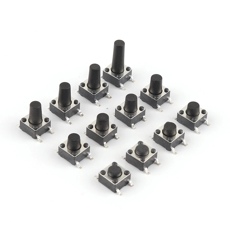 10PCS 6X6mm Panel Mini Micro Momentary Tact Przełączniki przyciskowe DIP 6*6* 4.3/4.5/5.5/6/6.5/7/7.5/8/8.5/9/9.5/10/13mm TS-D003