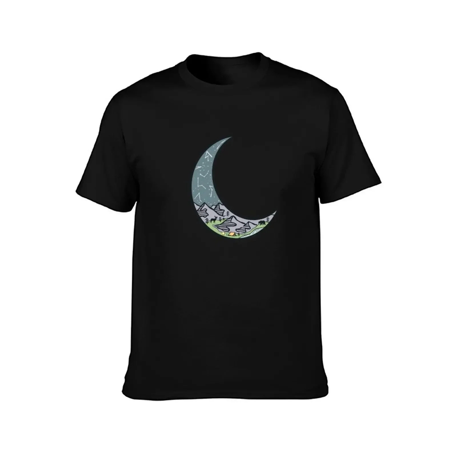 Crescent Moon T-Shirt quick-drying vintage customs design your own black t-shirts for men