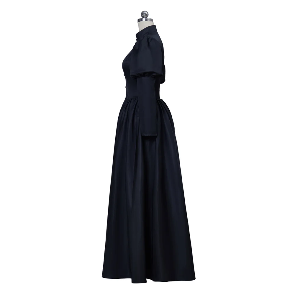 Femmes noir victorien victorien deuil Renaissance Robe gothique Robe édouardienne Vintage Robe fête Robe de bal