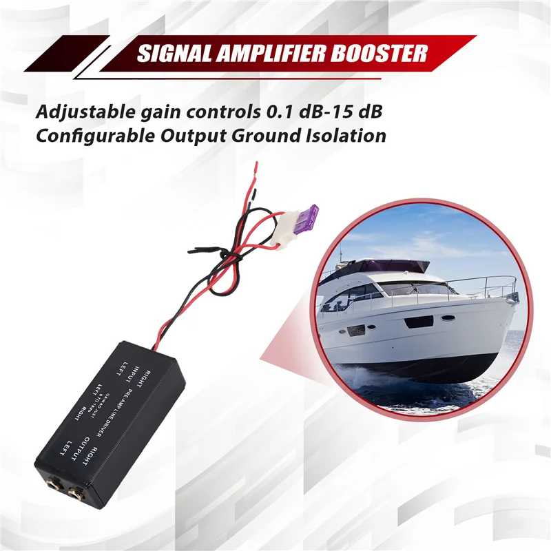 

Новый черный Rca входной/выходной регулируемый Pac Turbo 1-линейный адаптер усилителя сигнала водителя для автомобиля, лодки-T47C