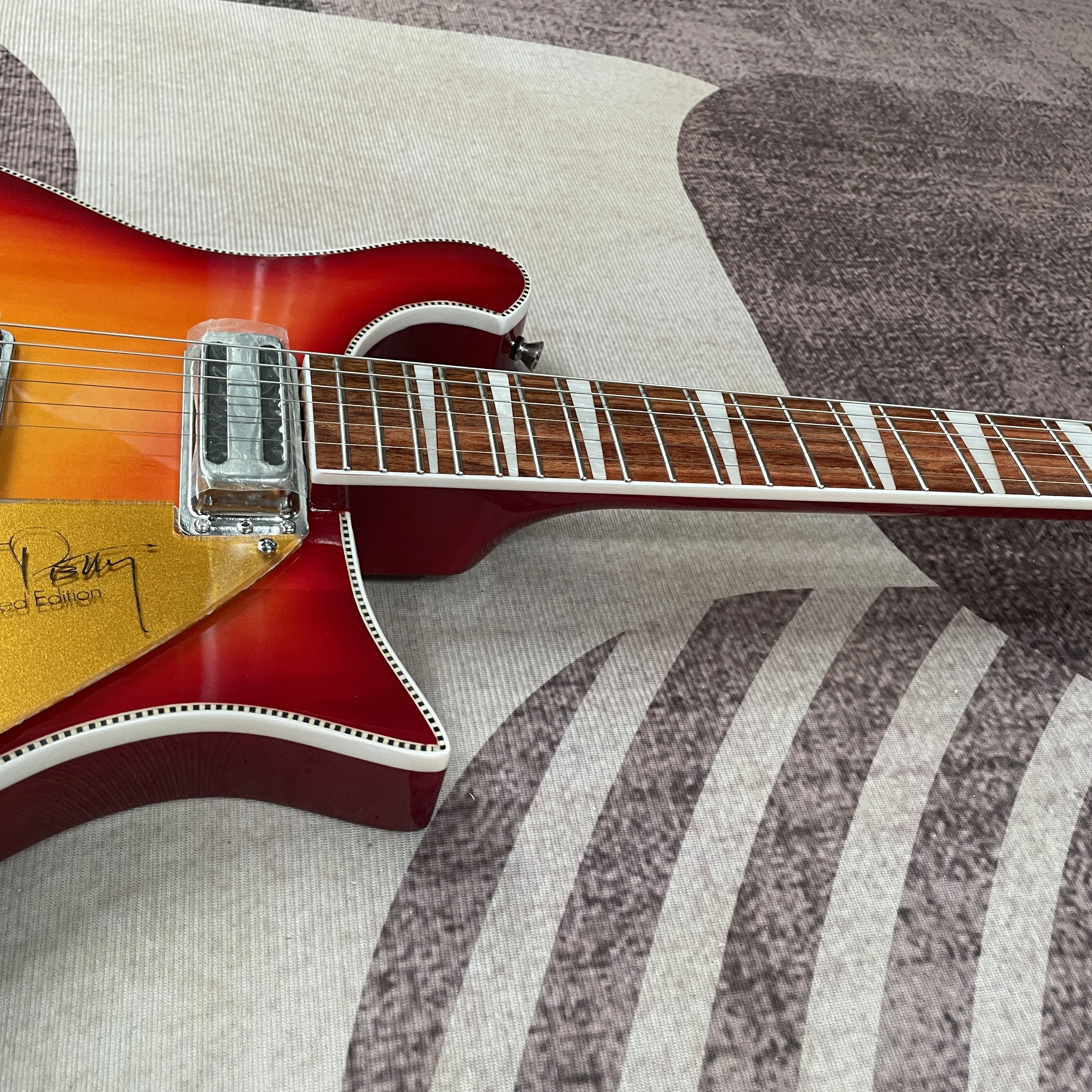 620 Model Electric Guitar 6s Rosewood Fretboard HH Binding Orange Color Body Fast Ship