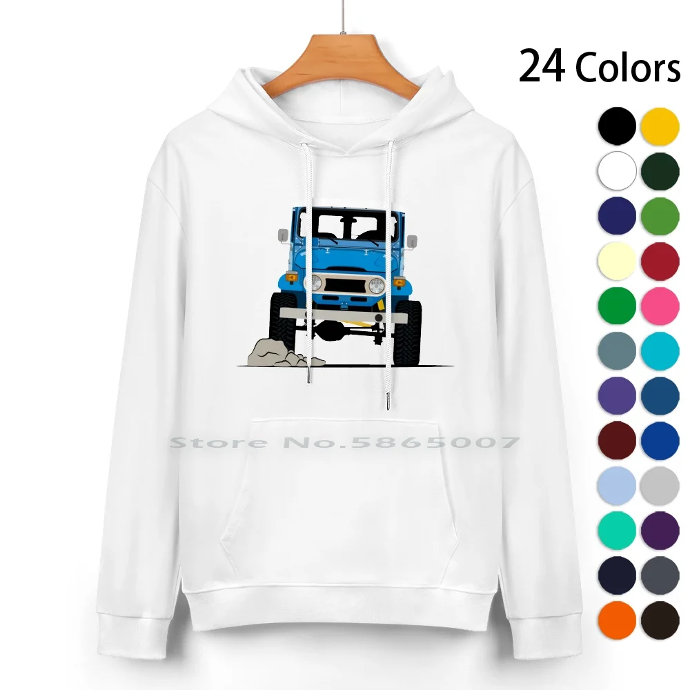 Land Cruiser Fj40 Pure Cotton Hoodie Sweater 24 Colors Fj40 Landcruiser Offroader Overland Adventure Lifted Truck Japanese Jdm