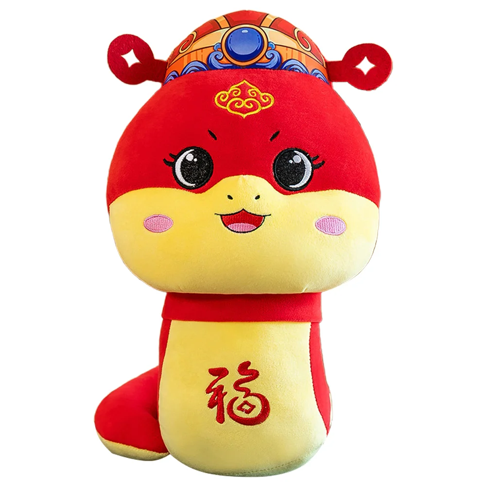 

Year of The Snake Staff Stuffed Animal Party Favors Chinese New Plush Life Like Halloween Toys