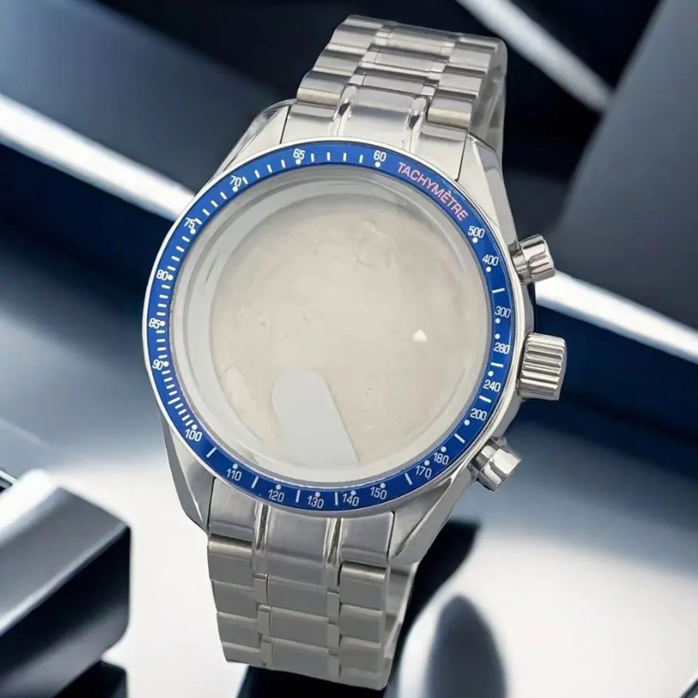 

40mm Stainless steel Watch Case FIT vk64/VK63 Movement Case Watch Accessories Suitable for 20mm Strap Watch Box