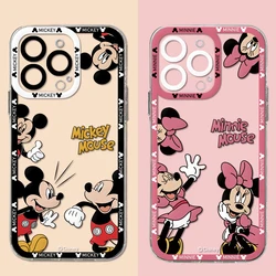 Cartoon Mickeys Minnies Maus Handy hülle für iPhone 15 14 13 12 Mini 11 Pro max x xr xs 6 6 7 8 se plus weiche transparente Abdeckung