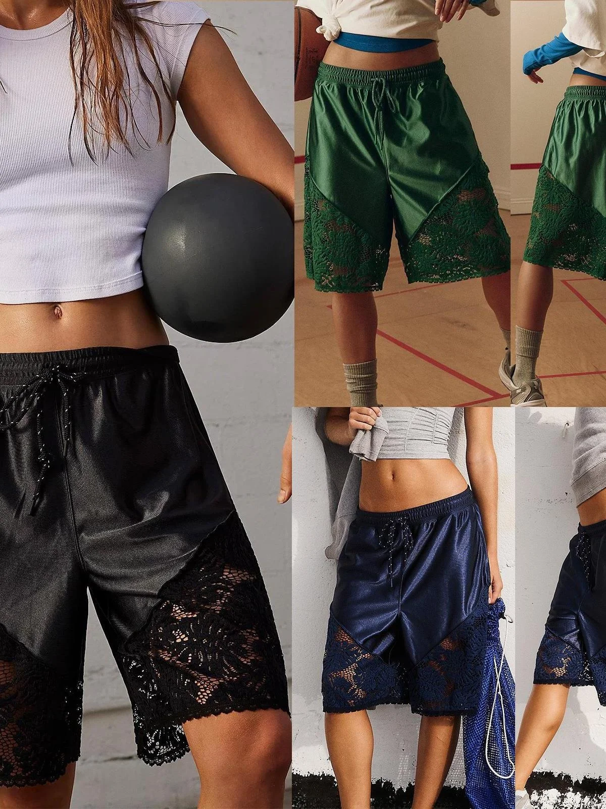 

Удобные повседневные спортивные леггинсы с кружевом, свободного кроя, прямые брюки из полиэстера с завышенной талией, осенние женские брюки