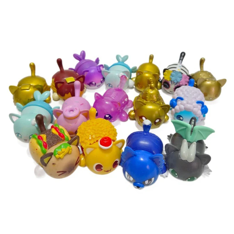 الأصلي الكرتون أنيمي الشكل الذهبي التنين القط كريستال همبرغر هريرة نموذج نادر محدود مجموعة لعبة هدية للطفل الكبار