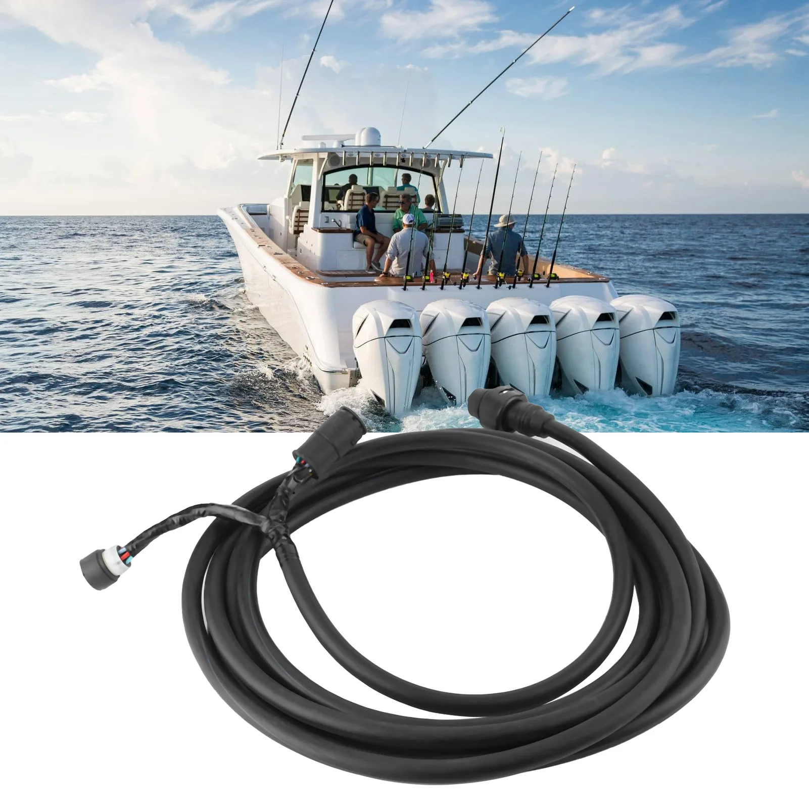 

Main Wiring Harness Replacement 10Pin 16.4ft Main Wiring Harness 688‑8258A‑50‑00 Replacement Fit for Outboard