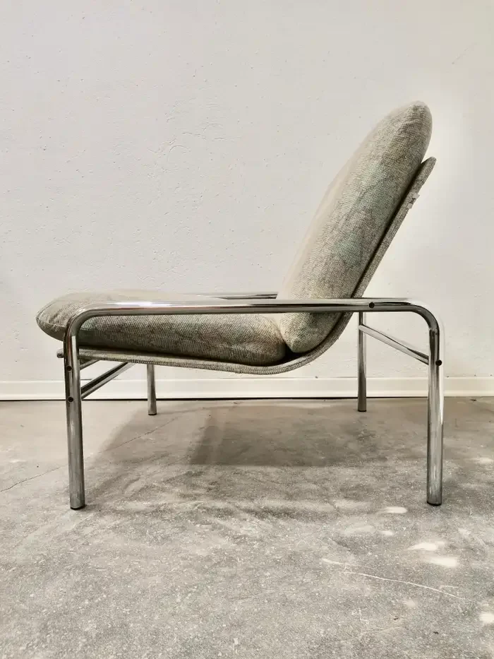 #Italian Casual Metal Frame Lazy Chair Fabric Color Optional for Simple and Modern for Home Furniture Living Room Apartment Use